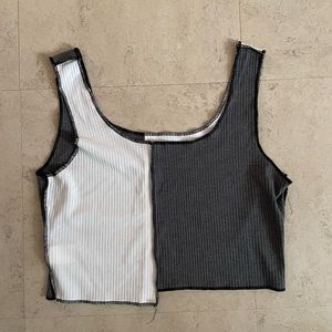 SHEIN Two Toned Cropped Tank Top